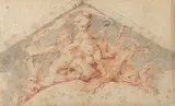 Italian School, A study of putti, point of brush and watercolor