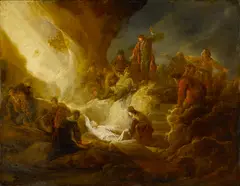 Benjamin Gerritsz Cuyp, The raising of Lazarus, oil on canvas