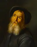 Jan Lievens, Bearded man with a beret, oil on panel