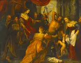The judgement of Solomon by Peter Paul Rubens, oil on copper, sold Sep 2014