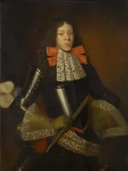 A portrait of a young man in armour, three-quarter length by Alexis Simon Belle, oil on canvas, sold Sep 2014