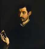 Francisco de Zurbarán, A portrait of a man holding a prayerbook, oil on canvas