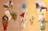Ellen Lanyon, Allegorical Transitions, 1982 (triptych), acrylic on canvas