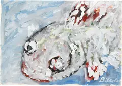 Vladimir Yakovlev, 'Russian Fish,' c. 1985, oil and gouache on paper