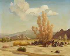 R. Brownell McGrew, Dead Smoke Tree, oil on masonite