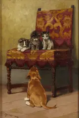 John Henry Dolph, Coveted chair, oil on board