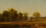 Aaron Draper Shattuck, Landscape with trees and cottage