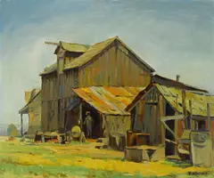 Arnaz Ranch by Fritz Kocher, oil on board, offered Sep 2014
