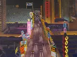 James Doolin, Downtown Las Vegas at Night, 1988, oil on canvas