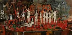 Edgar Louis Ewing, The Queen's Float, oil on masonite
