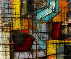 Interior by Leonardo Nierman, 1958, oil on canvas, sold Sep 2014