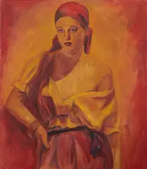 Kim McCarty, Bandana, 1993, oil on canvas