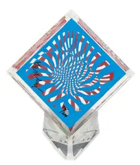 Zebras Cube by Victor Vasarely, c. 1980, Lucite with screenprint in colors multiple, sold Sep 2014