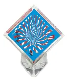 Victor Vasarely, Zebras Cube, c. 1980, Lucite with screenprint in colors multiple
