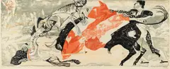 Frederick O'Hara, Picador, 1959, Woodcut in colors on wove paper