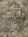 Albrecht Durer, The Holy Family with Three Hares (B. 102; M., Holl. 212),