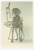 William Wegman, Artist, 1994, Screenprint in colors on wove paper