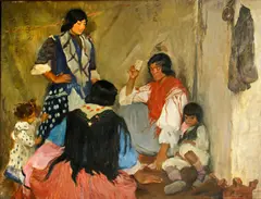 Kurt Leyde, Las Madrileñas, oil on canvas