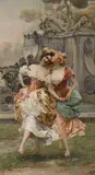 Gioacchino Pagliei, La danza, oil on canvas