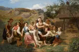 Leopold Till, Blind man's bluff, oil on canvas