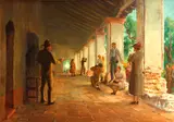 Teresa, Ranger at La Purisima Mission, oil on canvas