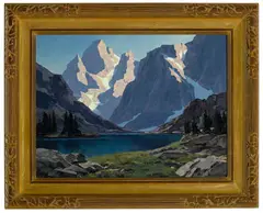 Leland Curtis, Sierra lake, oil on canvas