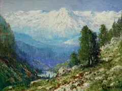 Sierra vista by Carl Jonnevold, oil on board, sold Aug 2014