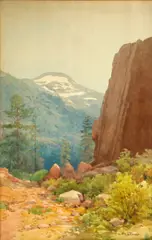 Keith's Dome, Lake Tahoe by Lorenzo Palmer Latimer, watercolor over pencil on board, sold Aug 2014