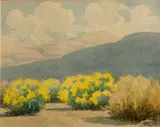 Lorenzo Palmer Latimer, Flowering creosote; A peaceful lake (2)