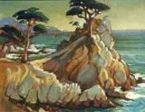Mary DeNeale Morgan, Lone Cypress, oil on masonite