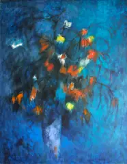 Lê Bá Đảng, Fleurs d'Artifice, oil on canvas