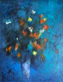 Lê Bá Đảng, Fleurs d'Artifice, oil on canvas
