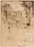 Joseph Pennell, Park Lane; Woman and Child, 1904; 1914