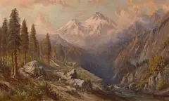 Frederick Ferdinand Schafer, Mount Shasta, oil on canvas