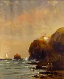 G.W. Baurman, Cliff House, San Francisco, 1886, oil on canvas