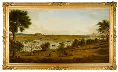 Joseph Lee, The residence of Dr. Samuel Merritt, Oakland, oil on canvas