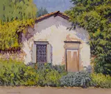 M. Evelyn McCormick, Sherman House, Monterey, oil on canvas
