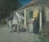 Alexander F. Harmer, First visit of the grandchild, 1918, oil on canvas