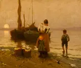 E. Irving Couse, Sunset, Etaples