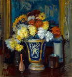 Alson S. Clark, Still life with chrysanthemums
