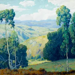Maurice Braun, California vista, oil on canvas affixed to board