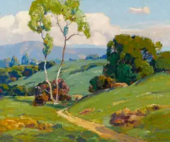 Rolling hills by Dana Bartlett, oil on canvas, sold Aug 2014