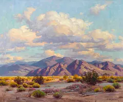 Purple hues by Paul Grimm, oil on board, sold Aug 2014