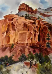 Gene, Escalante Canyon, 1968, watercolor on paper