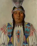 Jessie Howe Robison, Standing Bear, Apache, oil on canvas