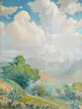 Carl W. Brandien, Devil's Punch Bowl, Honolulu, oil on canvas