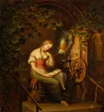 Carl Wilhelm Kolbe, The pensive girl, oil on canvas