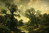 José Weiss, The glade (La clairière - matinée de printemps), oil on canvas