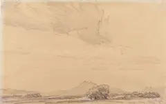 Tempe, Arizona by Maynard Dixon, 1915, charcoal on paper, sold Jul 2014