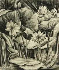 Edith Anne Hamlin, Spring fragrance; Lilies (two), first oil on canvas affixed to board; second